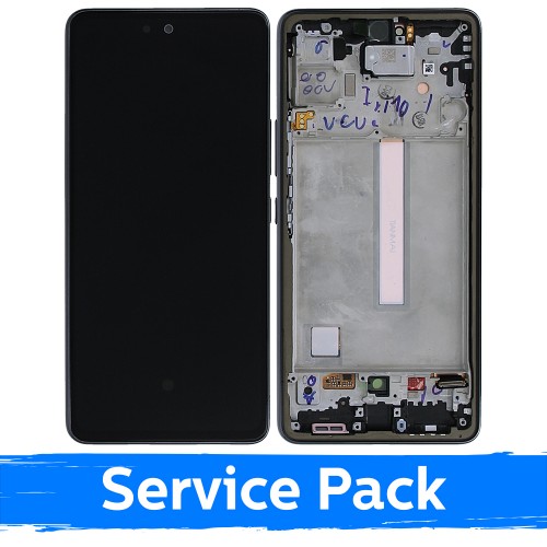 LCD Display Compatible With Samsung A536 A53 5G With Frame / Black / (Service Pack)