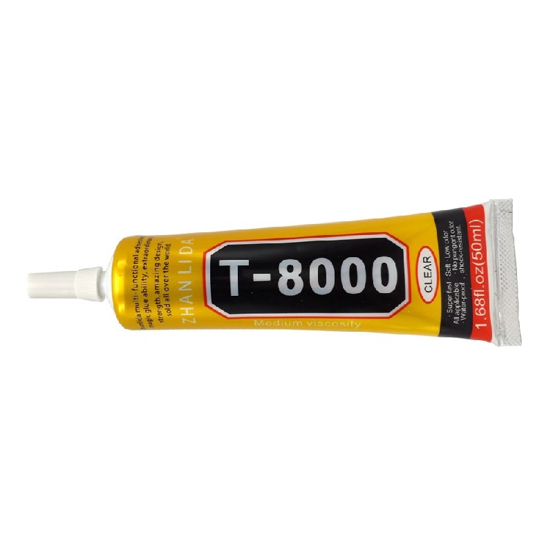 Yleisliima T8000 50ml (matkapuhelimen kehyksen liimaamiseen)