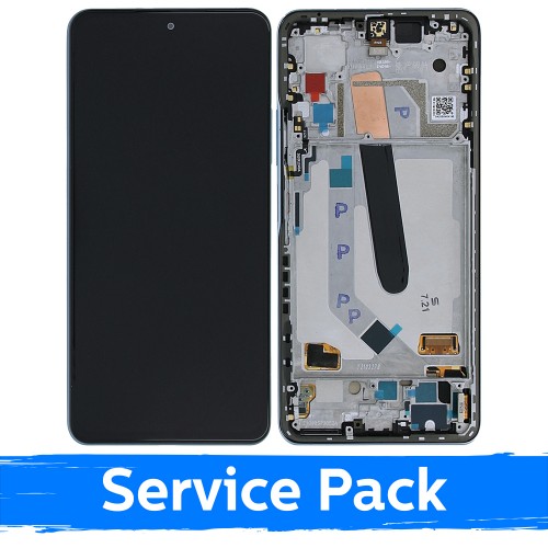 LCD-näyttö yhteensopiva Xiaomi Poco F3 (Mi 11X / Mi 11i) kehyksellä / Deep Ocean Blue / (Service Pack)