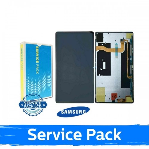 LCD-näyttö yhteensopiva Samsung X800 / X806 Tab S8 Plus 12,4'' kanssa musta (Service Pack)