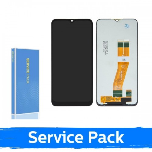 LCD Display Compatible With Samsung A035G A03 EU Black (Service Pack / Aftermarket)(NF version)