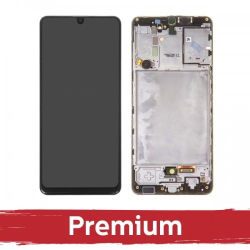 LCD-näyttö yhteensopiva Samsung A315 A31 musta kehyksellä OEM