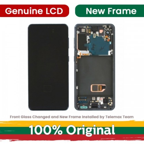 LCD Display Compatible With Samsung G991 S21 with Frame / Phantom Pink / (Refurbished: Telemax)