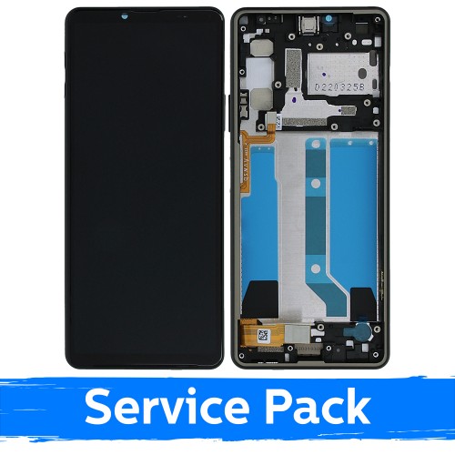 LCD-näyttö yhteensopiva Sony Xperia 10 IV musta kehyksellä (Service Pack)