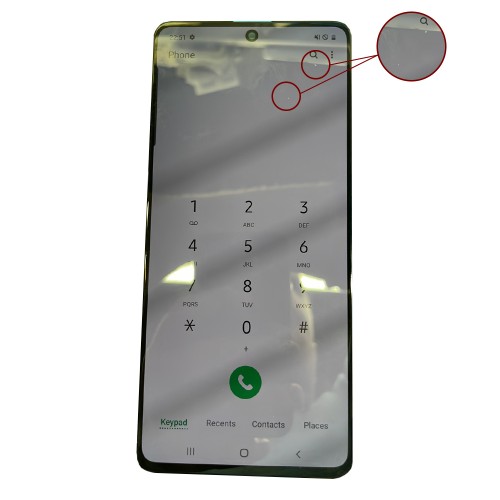 LCD-näyttö yhteensopiva Samsung A715 A71 musta kehyksellä (Uusittu: Telemax) (vikojen kanssa 23)