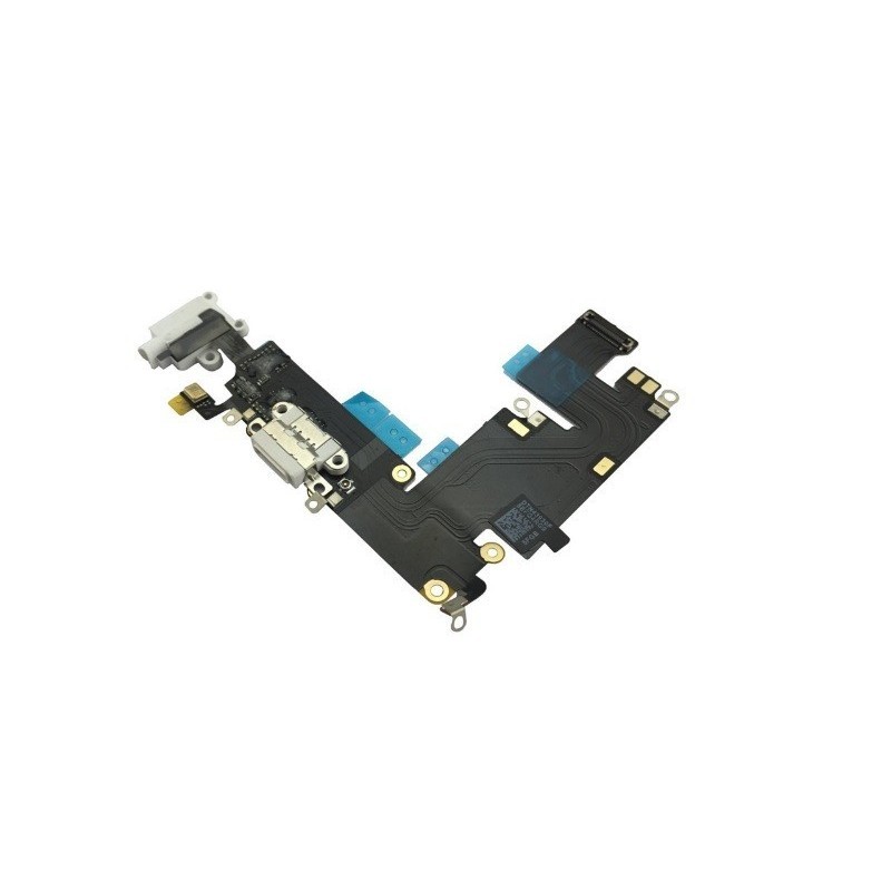 Flex for iPhone 6 Plus for audio and charging connector with microphone light grey used ORG
