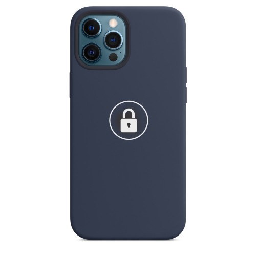 Suojakuori "Silicone Case v2" puhelimelle iPhone 12 Pro Max / Deep Navy / pakkauksessa