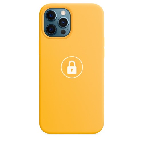 Suojakuori "Silicone Case v2" puhelimelle iPhone 12 Pro Max / Sunflower / pakkauksessa