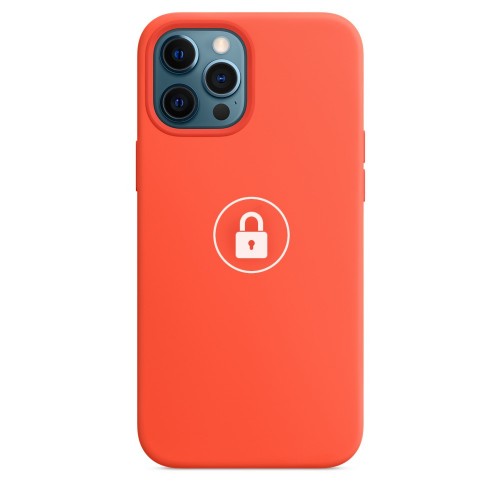 Suojakuori "Silicone Case v2" puhelimelle iPhone 12 Pro Max / Electric Orange / pakkauksessa