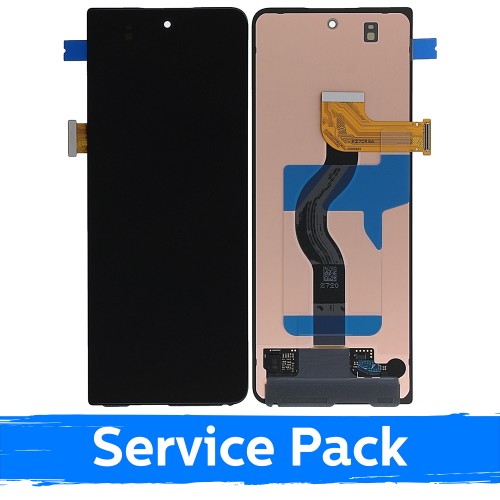 LCD Display Compatible With Samsung F936 Z Fold4 (OUTER) Black (Service Pack)