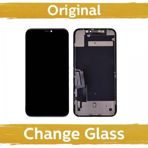 LCD Näyttö iPhone 11 Musta (LG versio + metallilevy) (uusittu: Kiina)