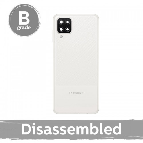 Takakansi yhteensopiva Samsung A125 A12 / valkoinen / kameraobjektiivilla 100% alkuperäinen (9/10 purettu)