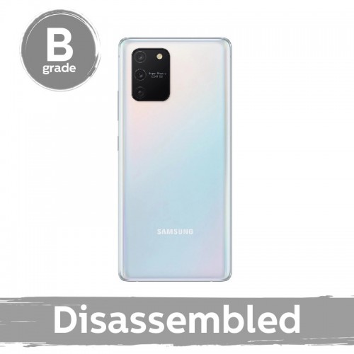 Takakansi yhteensopiva Samsung G770 S10 Lite / valkoinen / kameraobjektiivilla 100% alkuperäinen (9/10 purettu)