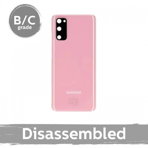 Takakansi yhteensopiva Samsung G980 S20 / Cloud vaaleanpunainen / kameraobjektiivilla 100% alkuperäinen (8/10 purettu)
