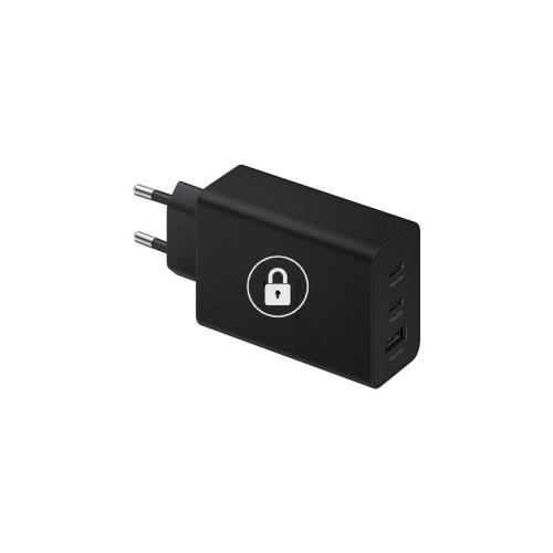Charger Samsung "TRIO" EP-TA6350N Black 65W original (2xUSB-C / USB / SuperFast)