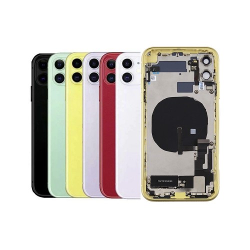 Takakansi yhteensopiva iPhone 11 / keltainen / (täysi kotelo + pienet osat) / OEM