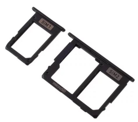 SIM-kortin pidike Samsung A605 A6+ 2018 (2 kpl) musta ORG