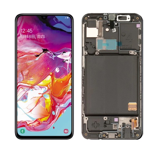 LCD Display Compatible With Samsung A405 2019 A40 Black with Frame HQ