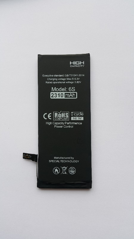 Akku Di-Power (suurempi kapasiteetti) iPhone 6S:lle 2310mAh