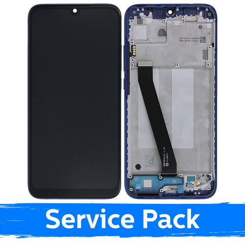 LCD-näyttö yhteensopiva Xiaomi Redmi 7 kehyksellä / Comet Blue / (Service Pack)