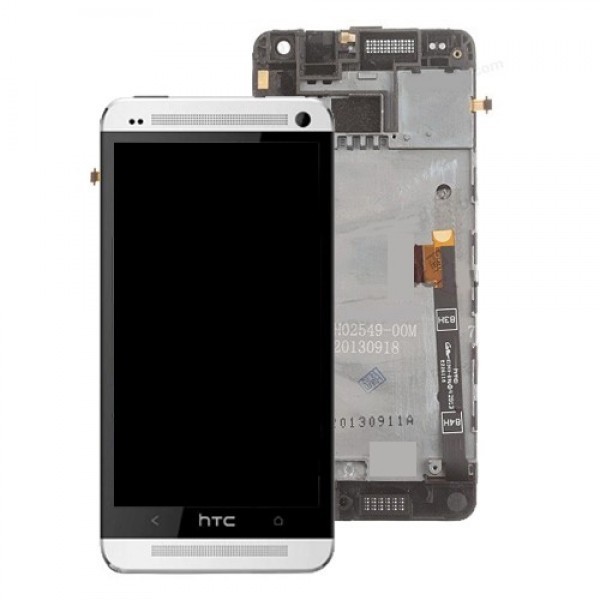 LCD-näyttö HTC One Mini kosketusnäytöllä ja kehyksellä valkoinen alkuperäinen (käytetty C-luokka)
