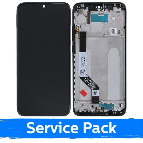 LCD-näyttö yhteensopiva Xiaomi Redmi Note 7 (Note 7 Pro) kehyksellä / Space Black / (Service Pack)