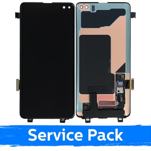 LCD Display Compatible With Samsung G975 S10 Plus Black (Service Pack) (NF version)