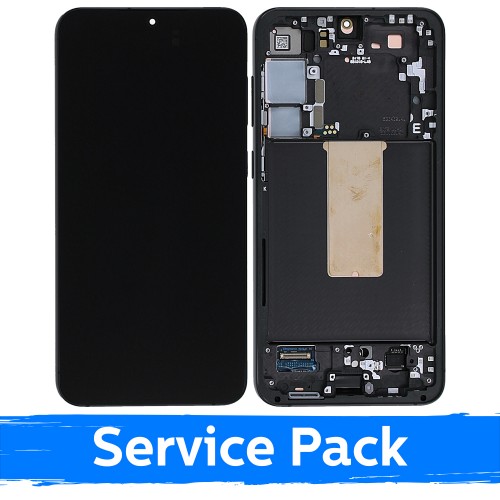 LCD Display Compatible With Samsung S916 S23 Plus With Frame / Phantom Black (Graphite) / (Service Pack)