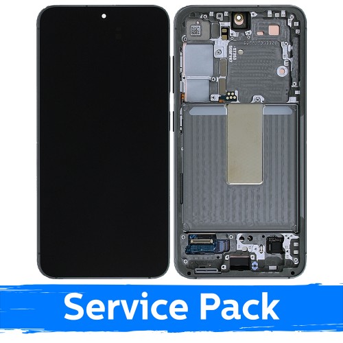 LCD Display Compatible With Samsung S911 S23 With Frame / Green / (Service Pack)