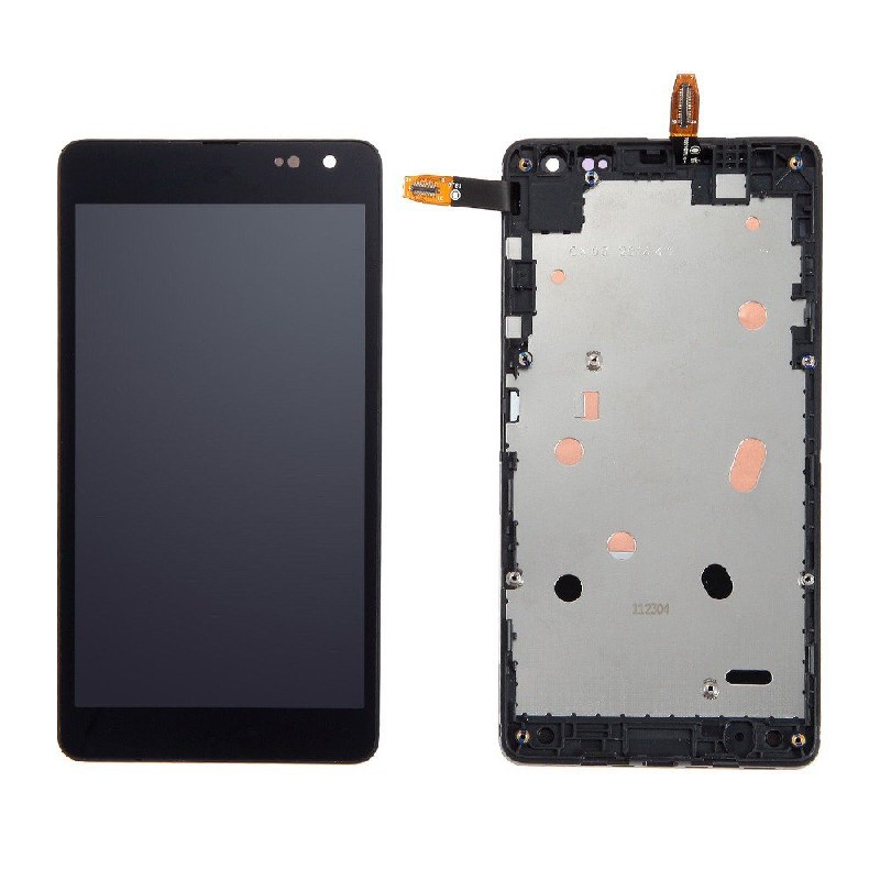 LCD-näyttö Microsoft (Nokia) Lumia 535 kosketusnäytöllä ja kehyksellä musta alkuperäinen 2S (käytetty, luokka A)