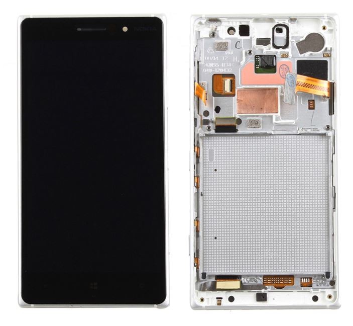 LCD screen Microsoft (Nokia) Lumia 830 with touch screen and frame white original  (used grade B)