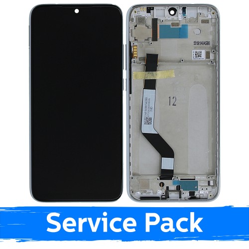 LCD Display Compatible With Xiaomi Redmi Note 7 (Note 7 Pro) With Frame / Astro White / (Service Pack)