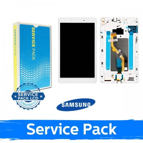 LCD Display Compatible With Samsung T290 Tab A 8.0'' White With Frame (Service Pack)