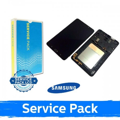 LCD-näyttö yhteensopiva Samsung T280 / T285 Tab A 7.0 musta kehyksellä (Service Pack)