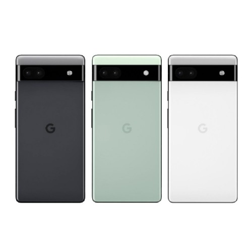 Back Cover Compatible With Google Pixel 6A / Chalk / (with camera lens) / OEM