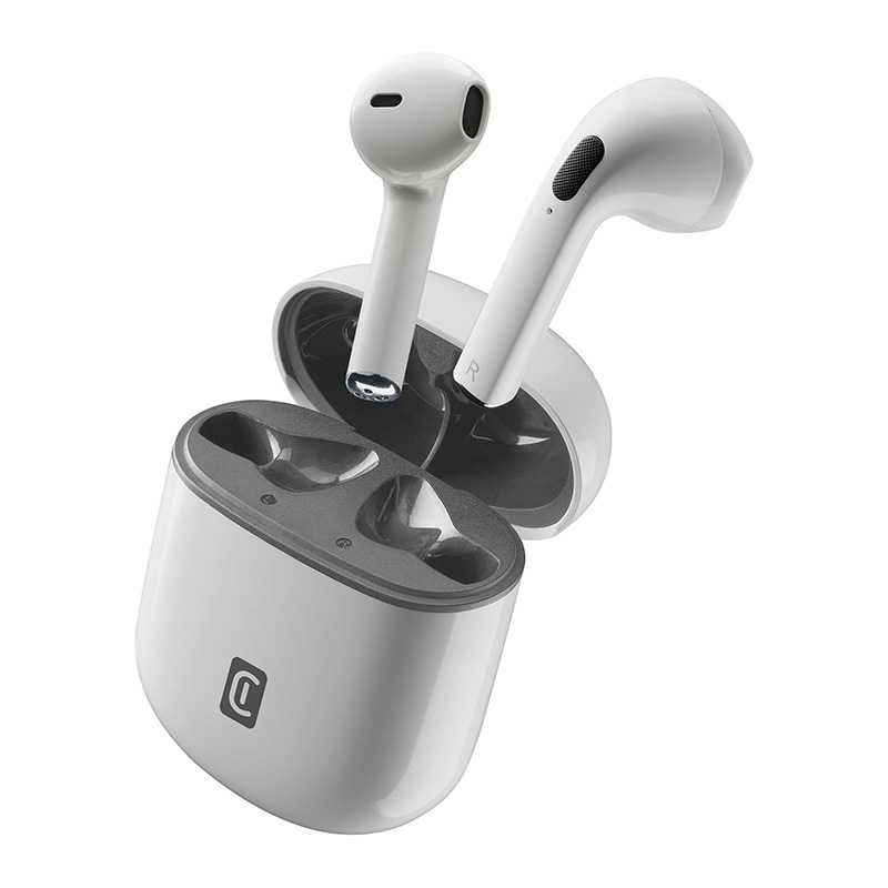 Cellularline Style Color Bluetooth 5.3 TWS-nappikuulokkeet latauskotelolla, valkoiset