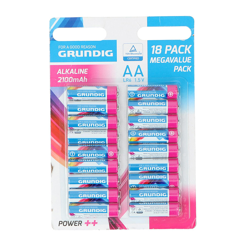 Grundig AA / LR6 1.5 V alkaline batteries, 18 pcs.