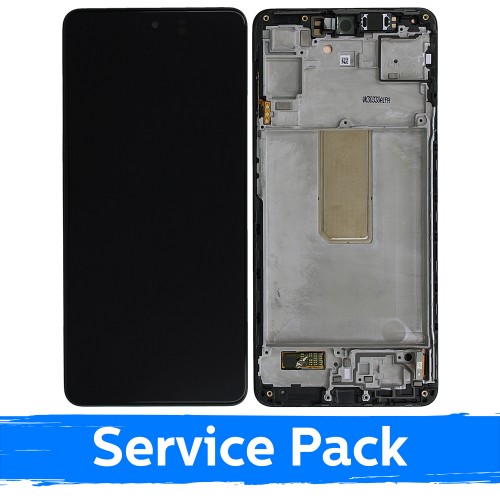 LCD Display Compatible With Samsung M546 M54 5G Black With Frame (Service Pack)