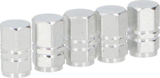 Dunlop set of silver tyre-valve caps