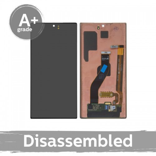LCD-näyttö Samsung N970 Note 10 kehyksellä / Aura Black / (10/10 käytetty)