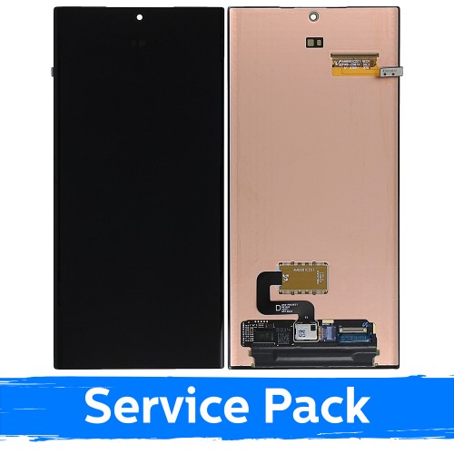 LCD-näyttö Samsung S918 S23 Ultra musta (Service Pack) (NF versio)