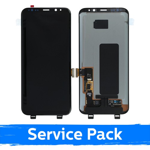 LCD-näyttö Samsung G955 S8 Plus musta (Service Pack) (NF versio)