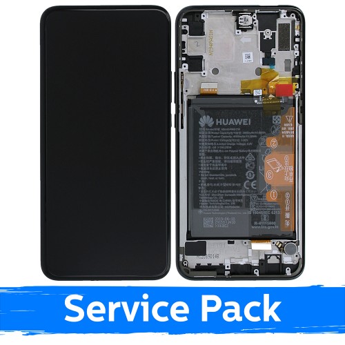 LCD-näyttö Huawei P Smart Z kehyksellä / Midnight Black / (Service Pack)