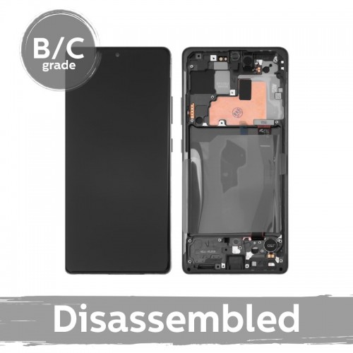 LCD-näyttö Samsung G770 S10 Lite kehyksellä / Prism Black / (8.5/10 käytetty)