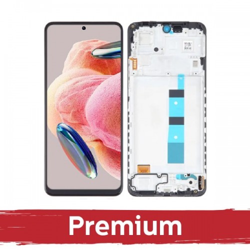 LCD Display Compatible With Xiaomi Redmi Note 12 4G Black with Frame OEM
