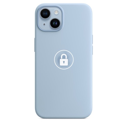 Phone Case "Silicone Case v2" for iPhone 14 Plus / Sky / in package