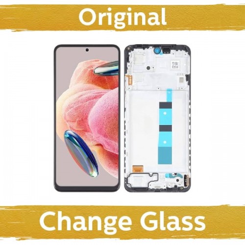 LCD-näyttö yhteensopiva Xiaomi Redmi Note 12 Pro+ 5G musta kehyksellä (Uudistettu: Kiina)