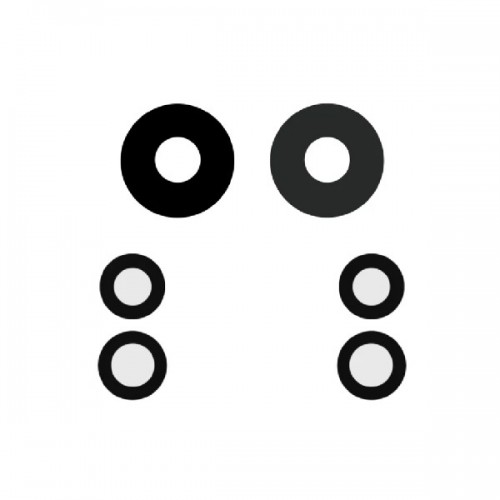 Rear Camera Lens Compatible With Xiaomi 12 Pro rear camera lens (3pcs)
