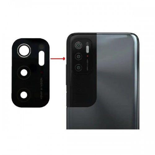 Takakameran linssi yhteensopiva Xiaomi Poco M3 Pro 5G takakameran linssi