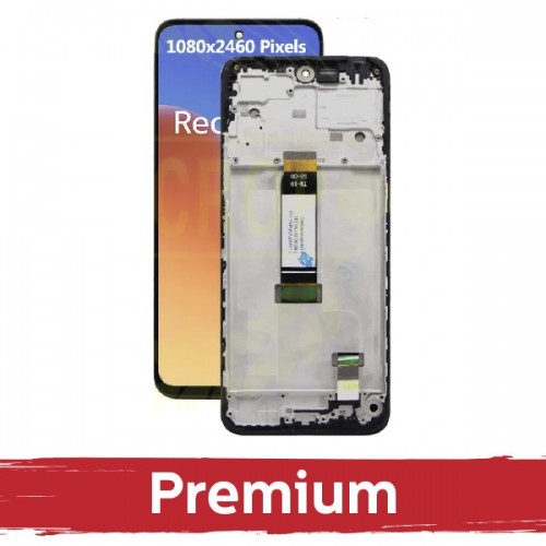 LCD Display Compatible With Xiaomi Redmi 12 4G / Redmi 12 5G / Poco M6 Pro 5G Black with Frame OEM